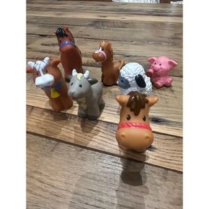 Fisher Price Little People Farm Animals 7 Piece Set Cow Pig Sheep Horse Toy